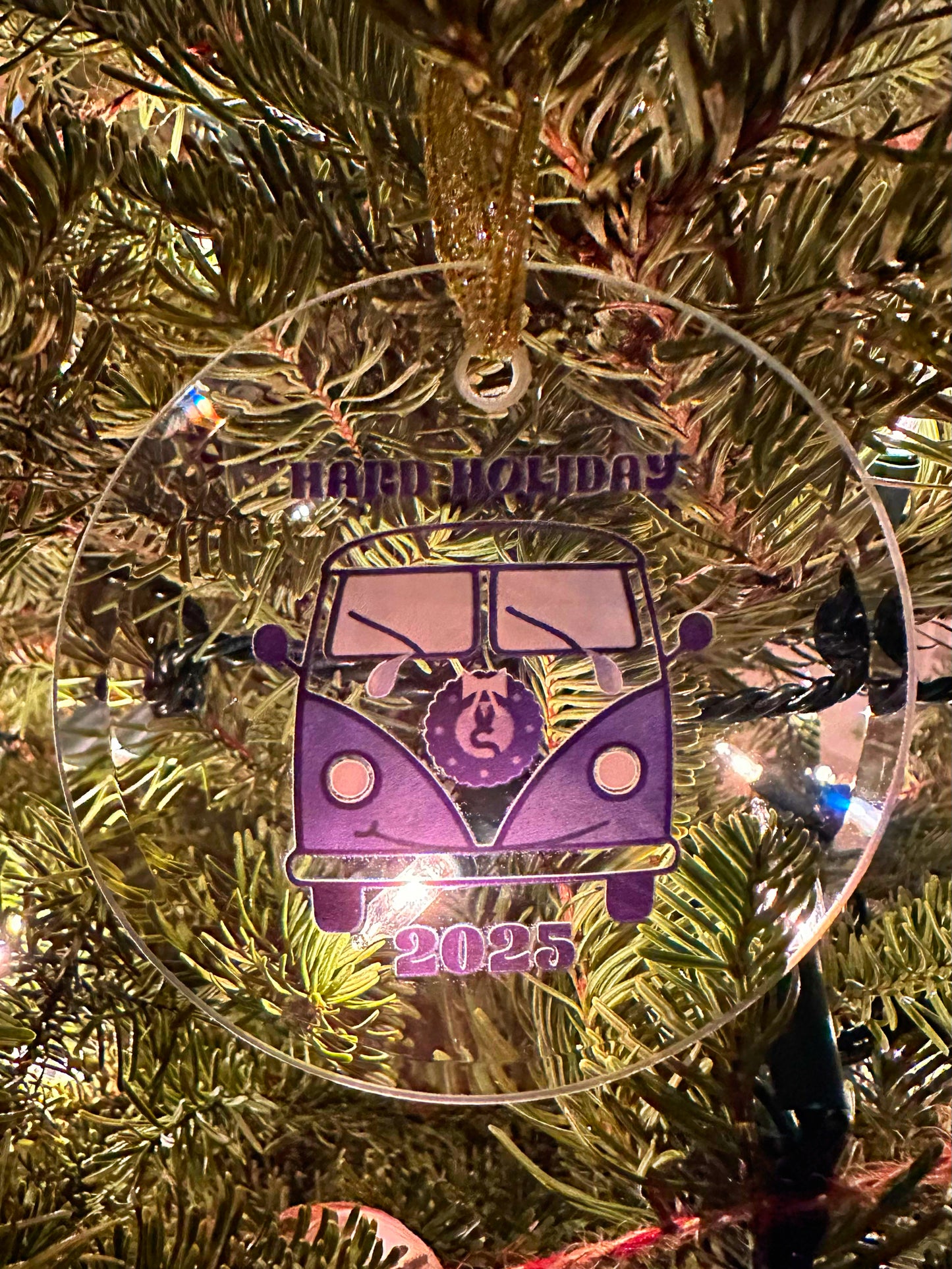 2025 'Hard Holiday' Glass Ornament