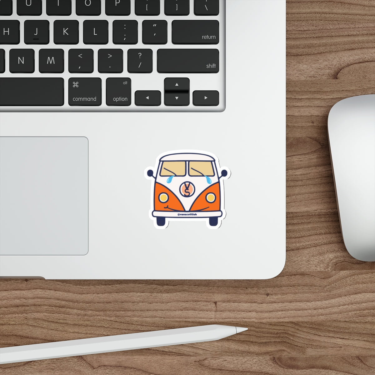 'Don't Cry' Camper Van Sticker (ORANGE)