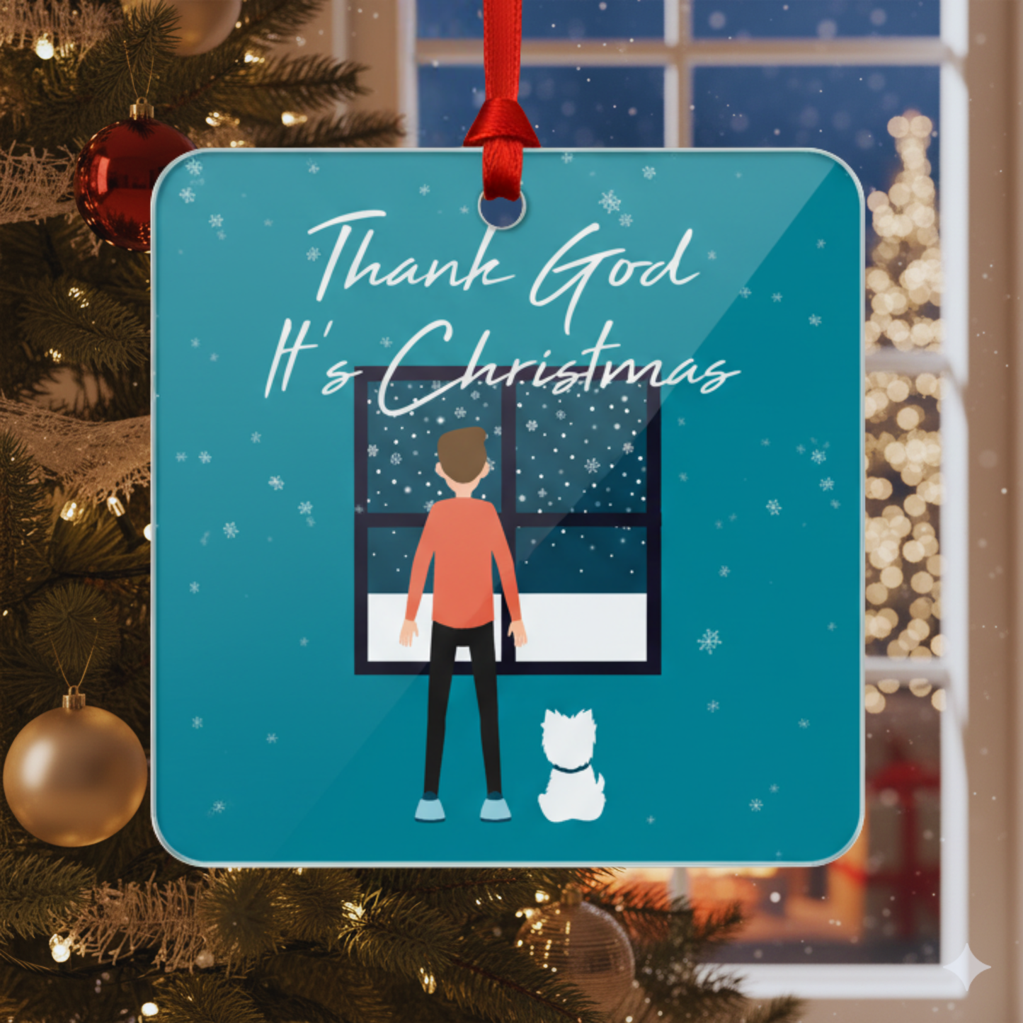 'Thank God It's Christmas' Ornament