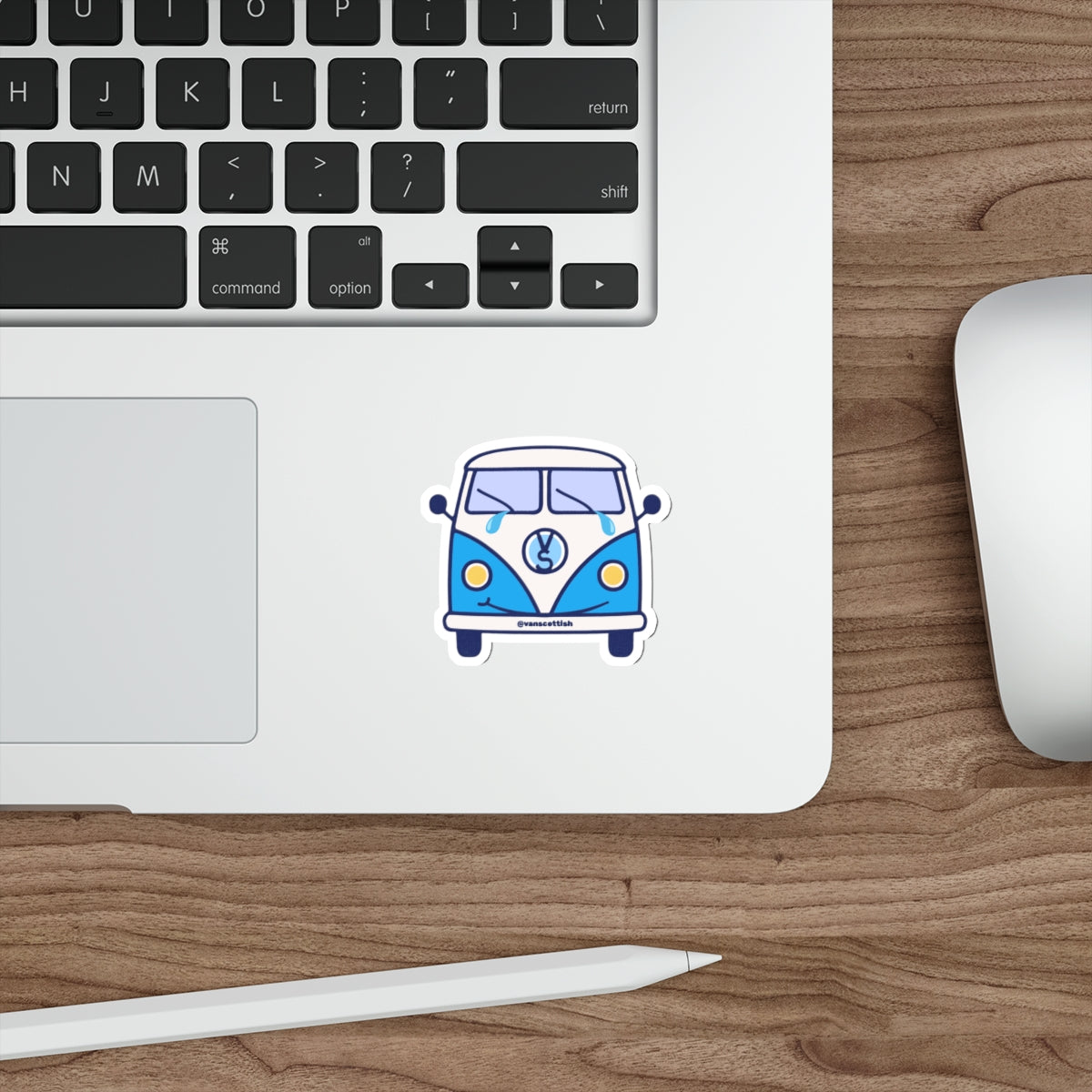 'Don't Cry' Camper Van Sticker (BLUE)