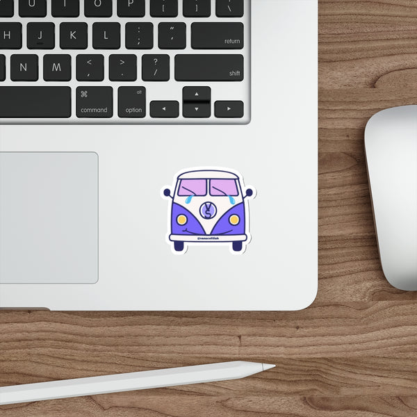 'Don't Cry' Camper Van Sticker (PURPLE)