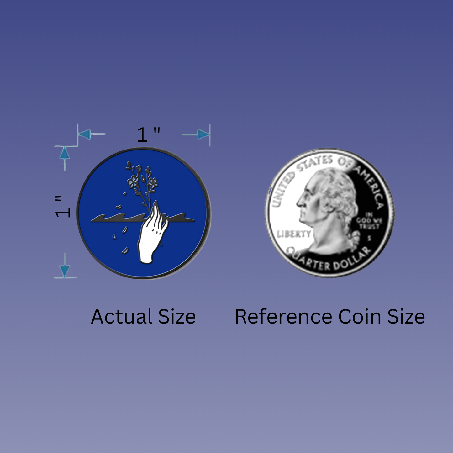 'Forget Me Not' Enamel Pin